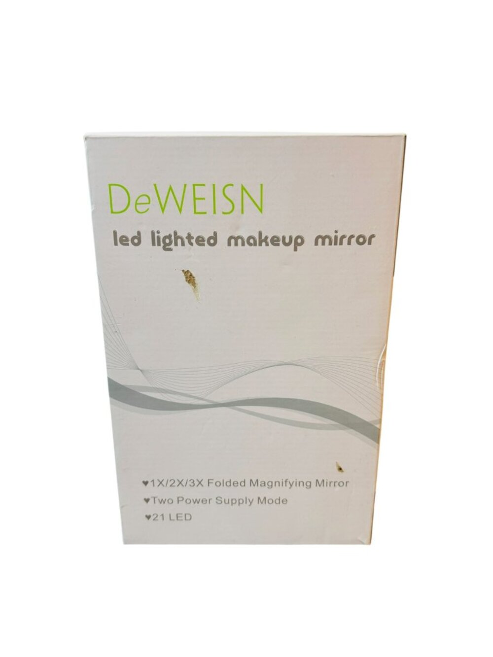 DeWEISN LED Lighted Makeup Mirror 1X/2X/3X  Tri-Fold Dual Power Options 21